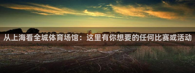 从上海看全城体育场馆：这里有你想要的任何比赛或活动