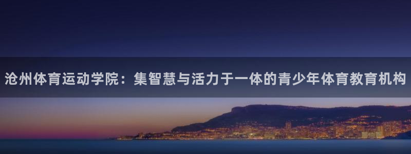 沧州体育运动学院：集智慧与活力于一体的青少年体育教育机构